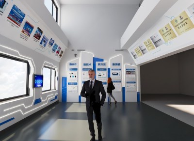 现代企业展厅3D模型下载